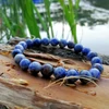 Kép 2/3 - Szodalit kék foltos karkötő 8 mm