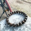 Kép 1/2 - Barna Hópehely obszidián karkötő 8 mm