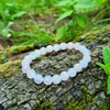 Kép 4/5 - Akvamarin - Rózsakvarc fazettált karkötő 8 mm - 1. osztályú