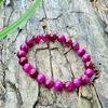 Kép 2/3 - Főnix kő - Pink karkötő 8 mm