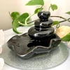 Kép 2/4 - Back Flow - ZEN kőrakás - fekete porcelán - lefelé áramló füstölőtartó