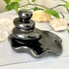 Kép 3/4 - Back Flow - ZEN kőrakás - fekete porcelán - lefelé áramló füstölőtartó
