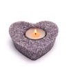 Kép 1/2 - Szív alakú mécsestartó - apró szemű kristályokból - Ametiszt