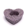 Kép 2/2 - Szív alakú mécsestartó - apró szemű kristályokból - Ametiszt