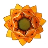 Kép 2/2 - Lótusz mécsestartó - Capiz kagylóhéjból - Nagy, narancssárga