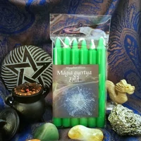 Mágia gyertya csomag - Zöld - Anyagában színezett