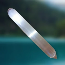 Szelenit pálca - gömb és csúcs végű Szelenit pálca - gömb és csúcs végű
