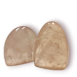 Rózsakvarc - Free form csiszolat - 1. osztályú