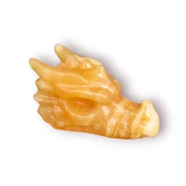 Sárkányfej csiszolat - narancs kalcit Sárkányfej csiszolat - narancs kalcit