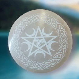 Szelenit korong - Pnetagrama és Triskele szimbólummal