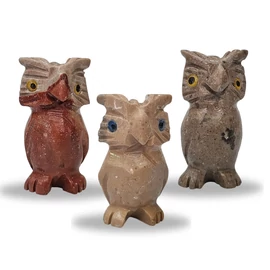 Bagoly szobrocska zsírkő