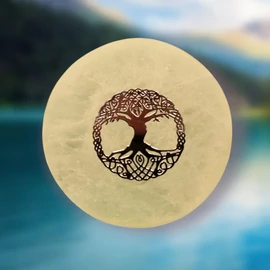 Életfa motívumos szelenit korong