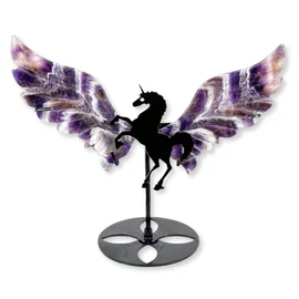 Pegazus chevron ametiszt szárnyakkal