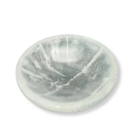 Szelenit tál kerek - 10 cm Szelenit tál kerek - 10 cm