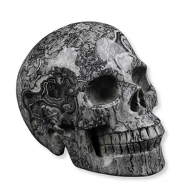 Kristálykoponya - Ezüst szivárvány jáspis