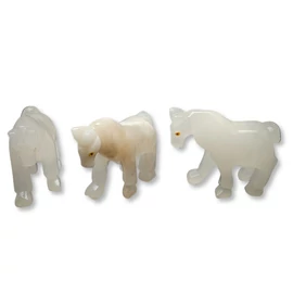 Ló szobor fehér ónix