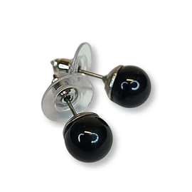 Fekete turmalin fülbevaló