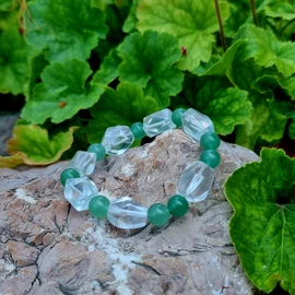 Hegyikristály - aventurin karkötő Hegyikristály - aventurin karkötő