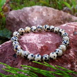 Dalmata jáspis karkötő 8 mm Dalmata jáspis karkötő 8 mm