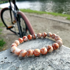 Márvány rózsaszín karkötő 8 mm Márvány rózsaszín karkötő 8 mm