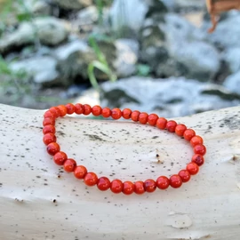 Korall karkötő 4-5 mm, színkezelt Korall karkötő 4-5 mm, színkezelt