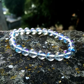 Kék aurakvarc karkötő 8 mm - 1. osztályú