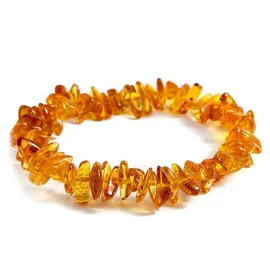 Borostyán világos splitter karkötő - 1. osztályú