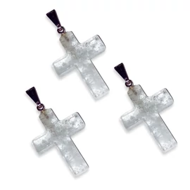 Hegyikristály kereszt medál