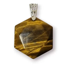 Hexagon - Merkaba tigrisszem medálok