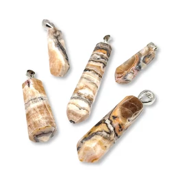 Zebra kalcit csúcs medál