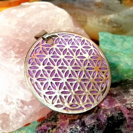 Élet virága medál - lila Élet virága medál - lila