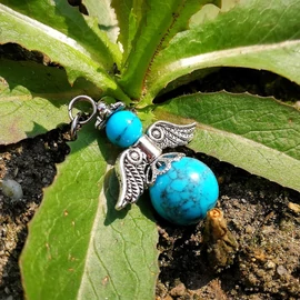 Golyós angyal medál, rekotürkiz Golyós angyal medál, rekotürkiz