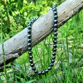 Hematit fazettált gyöngysor 10 mm Hematit fazettált gyöngysor 10 mm