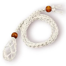 Makramé kő tartó nyaklánc - Fehér