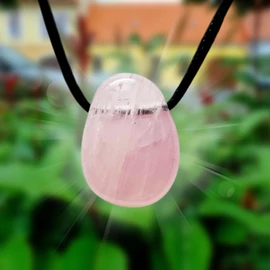 Rózsakvarc medálos nyaklánc