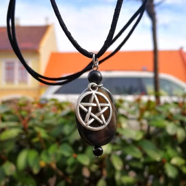 Ónix Pentagrama - Wicca medálos nyaklánc Ónix Pentagrama - Wicca medálos nyaklánc