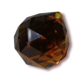 Feng Shui kristály - kerek, borostyán