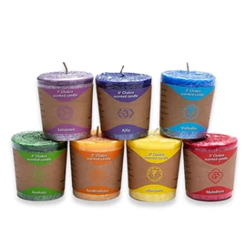 Csakra gyertya - illatos - sztearin