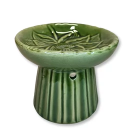 Zöld lótuszvirágos párologtató edény