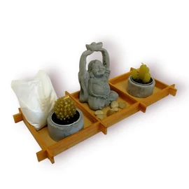 Buddha - Maitréja - mécsestartós Zen kert Buddha - Maitréja - mécsestartós Zen kert