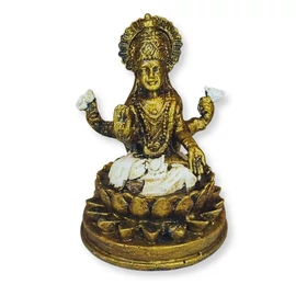 Lakshmi istennő szobor - fehér lótusszal