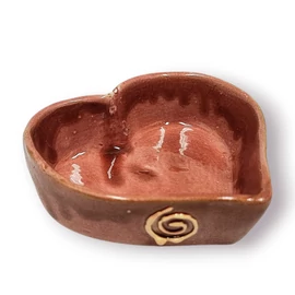 Szív alakú kerámia tálka - mályva