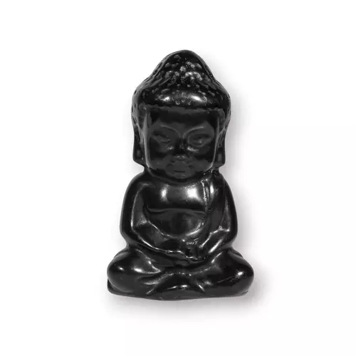 Buddha csiszolat - fekete obszidián