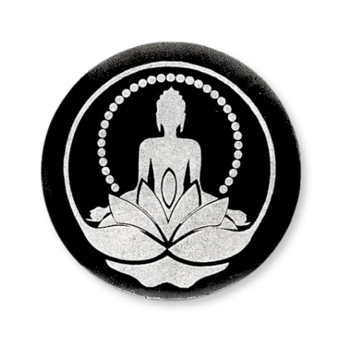 Szelenit korong – Buddha szimbólummal