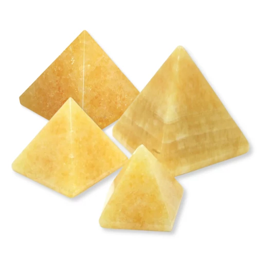 Narancs kalcit piramis - 6,5 cm