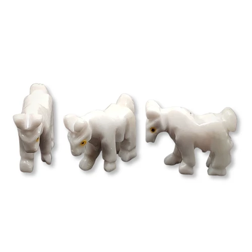 Ló szobor fehér ónix - kicsi