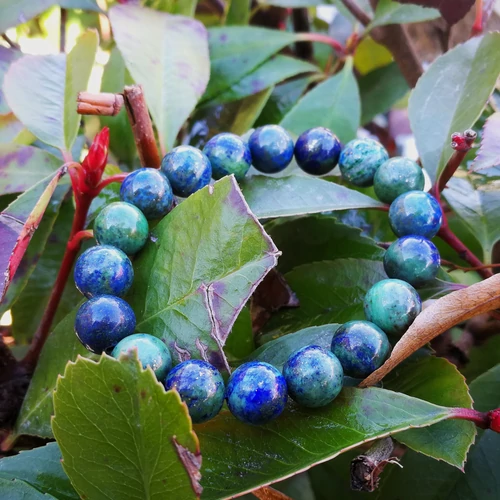 Kvarc Lapis Lazuli karkötő 10 mm, színkezelt