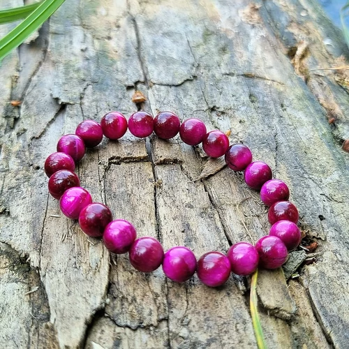 Főnix kő - Pink karkötő 8 mm