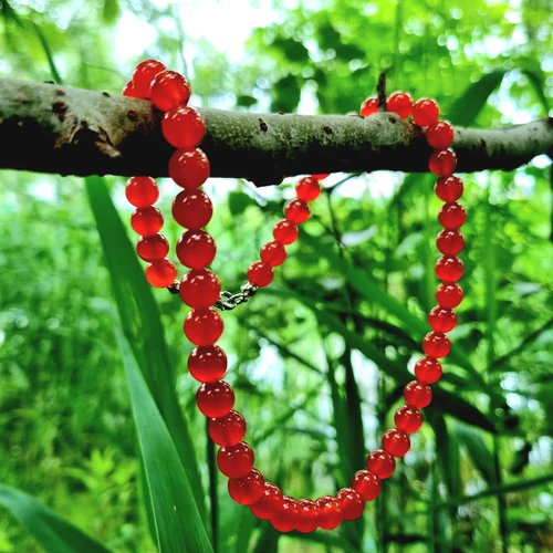Karneol 8 mm gyöngysor
