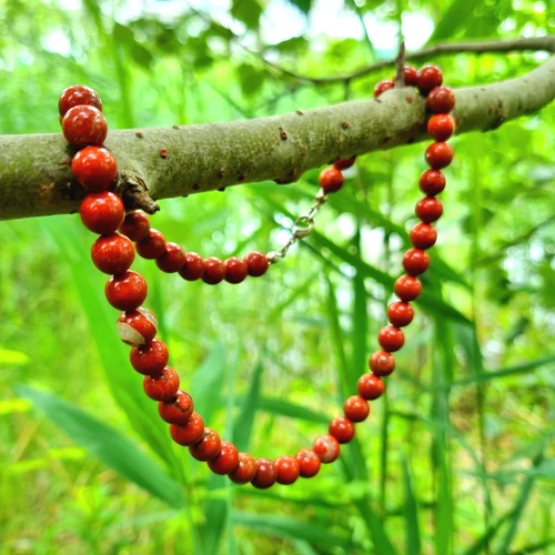 Vörös jáspis 8 mm gyöngysor